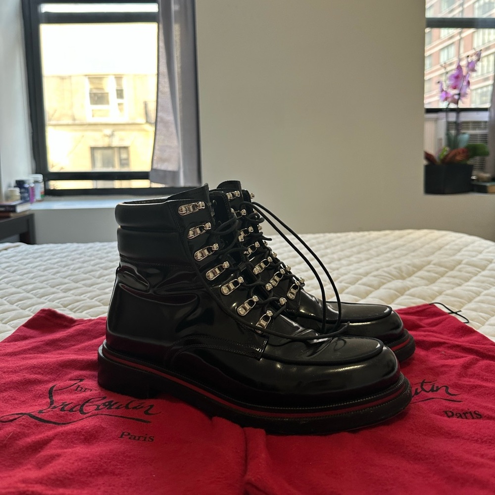 [SOLD] Christian Louboutin Black Men's Combat Boots